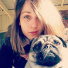 Me with Lionel the pug