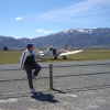 Preparing for a glider flight over the New Zealand Alps